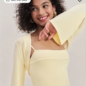 Reformation Yellow Chloe Shrug